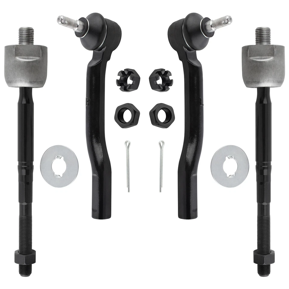 Extremos de barra de amarre exterior delantero e interior 4 piezas para Nissan Cube 2009-2014 Foto 2 de 4