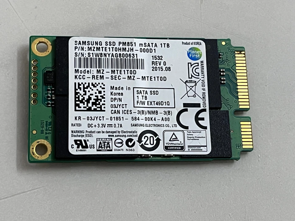 Samsung PM851 mSATA 128GB 256GB 512GB 1TB SSD FOR Samsung Dell HP Lenovo Laptop - Image 4 of 4