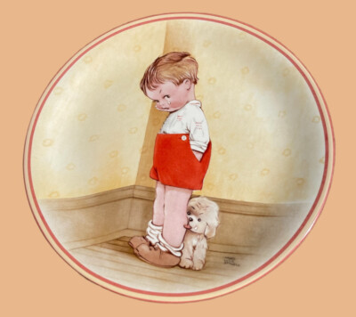  Thank God For Fido  Limited Ed. Plate Memories Of Yesterday Love Puppies Quote