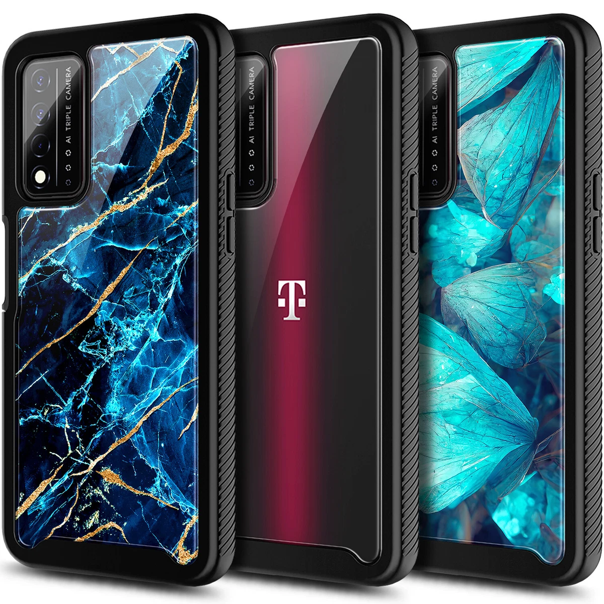 For T Mobile REVVL V PLUS 5G Phone Case Full Body BuiltIn Screen Protector Cover