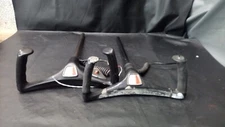 PAIR. CESSNA SINGLE ENGINE AIRCRAFT RAMS HORN CONTROL WHEEL/YOKE/HANDLE W/RODS