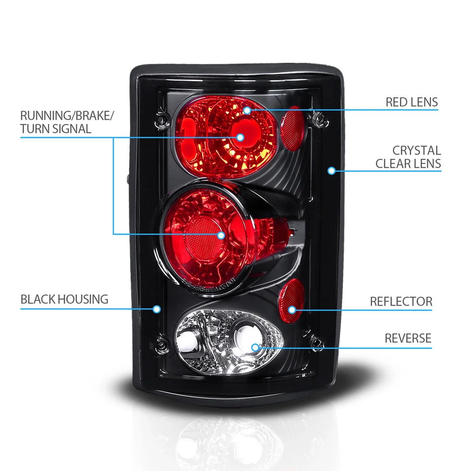 Luces traseras de freno negras Ford Excursion/95-06 Econoline Van E-Series 2000-2006 Foto 4 de 4