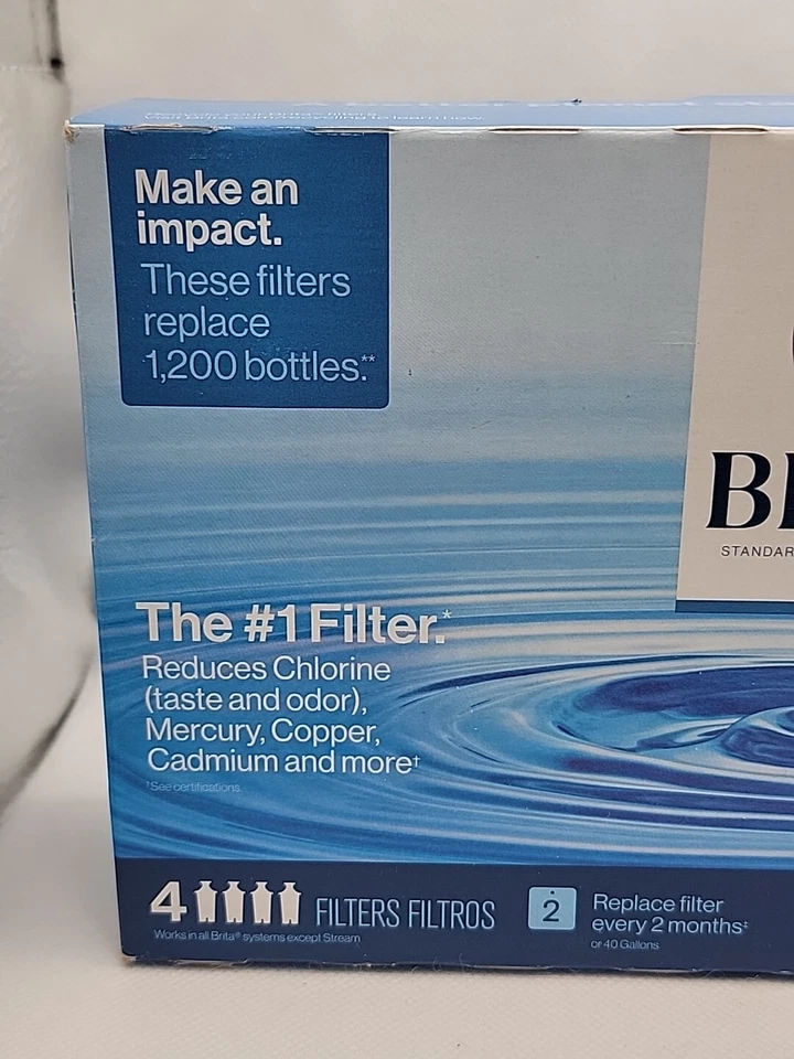 Brita Standard Water Filter Replacement 0B03 4-Pack New Genuine Filters - Image 2 of 4