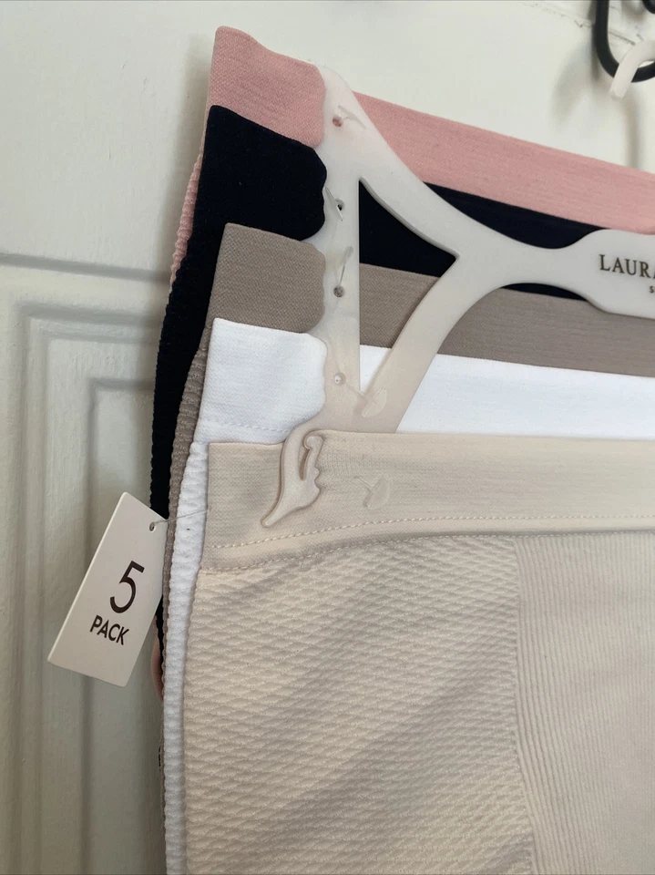 LAURA ASHLEY ~ Paquete de 5 BRAGAS AJUSTADAS ~ MULTICOLOR ~ ESTILO # LS9444 ~ TODAS LAS TALLAS ~ ¡GRAN AJUSTE! Foto 4 de 4