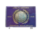 1917-1963 John F. Kennedy Memoriam 90% Silver Half Dollar In Plastic Snap Case