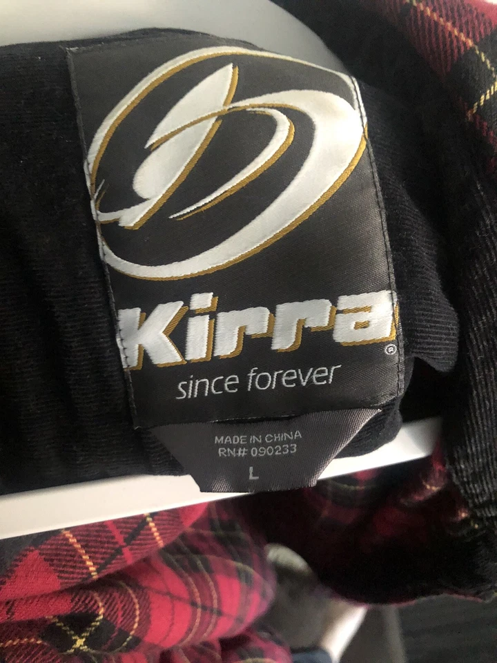 Kirra Flannel Shirt Button Up Long Sleeve Collared Red Plaid Large Cotton - Image 4 of 4