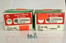 Hillman Steel Sheet Metal Screw 8 X 3/8 - Oval Phillips - #  964862 - Qty. 597