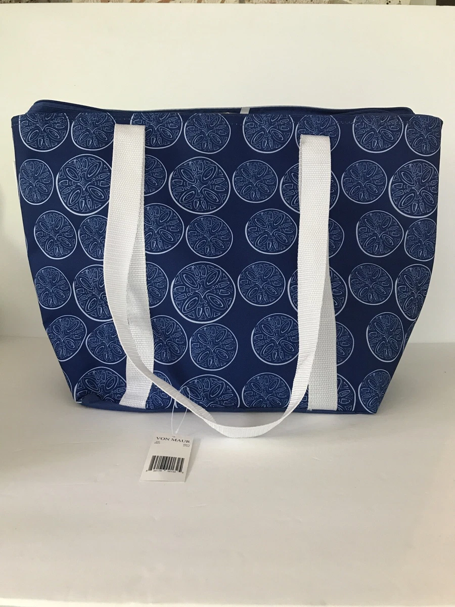 VON MAUR TOTE Hand Bag Cooler Women’s Blue/White