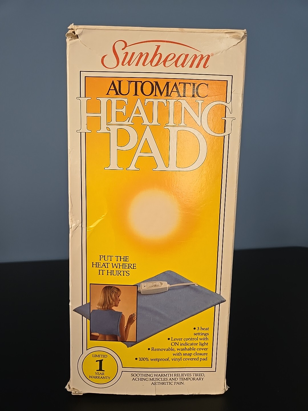 Sunbeam Automatic Heating Pad 1991 Wetproof 3 Heat Settings Box 7348 Vintage eBay