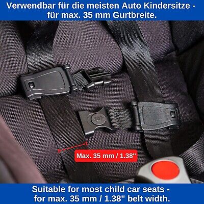 Abschnallschutz für Auto Kindersitz, 2 Pack, Sicherheitsgurt Clip in  Schwarz