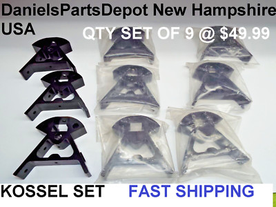 SET 9 KOSSEL DELTA BLACK ALUMINIUM CORNER FITTING BRACE FRAME VERTICAL BASE NEW