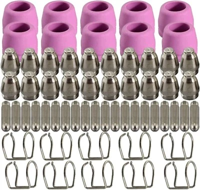 HEYOUS 60pcs Plasma Cutter Torch Consumables Kit for SG-55, AG-60, WSD-60 CUT50 60Amp