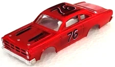 Ford Fairlane Red Chrome StockCar JL TJet SlotCar BODY for AURORA autoworld DASH
