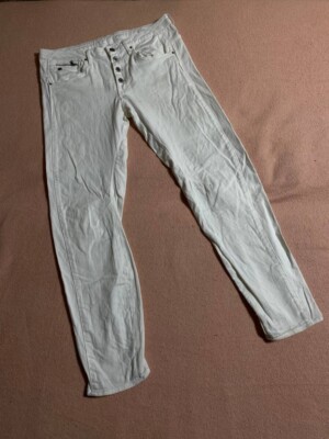 G Star Mens Jeans ARC 3D Slim Distressed Denim White W30 L34