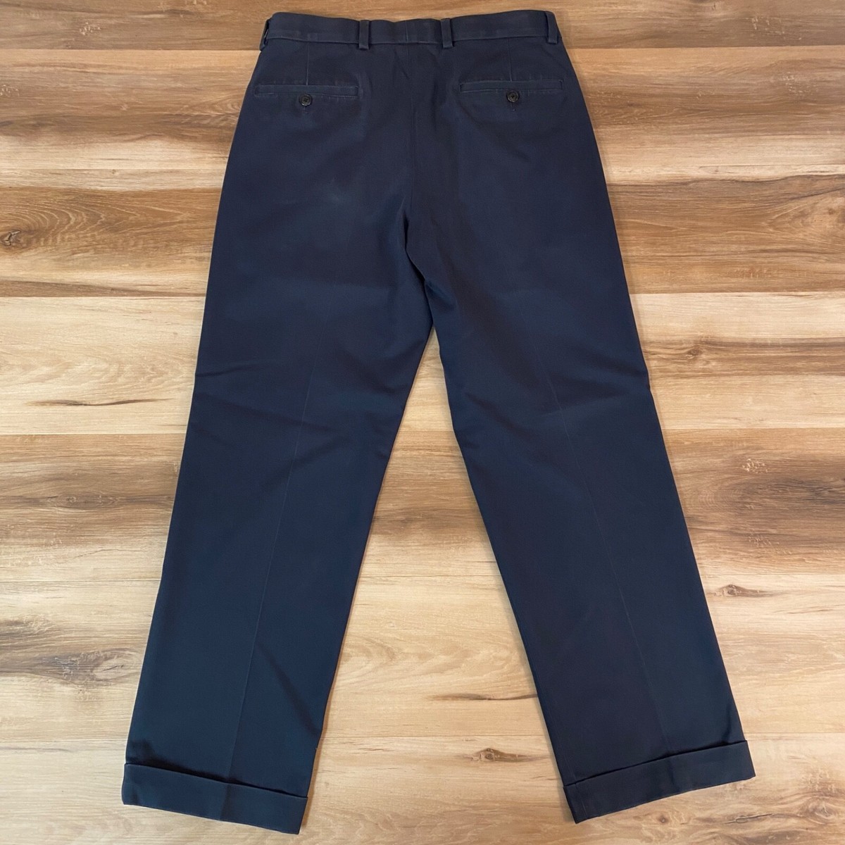 Brooks Brothers Pants Mens 32 x 29 Navy Blue Pleated