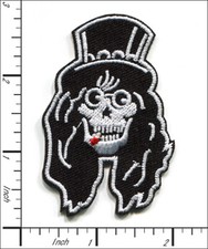 30 Pcs Embroidered Iron on patches Skull With Hat 45x66mm AP021sH