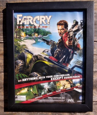 Far Cry Vengeance Nintendo Wii Framed Video Game Art 2006 Vintage Print Ad