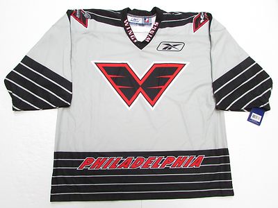 PHILADELPHIA WINGS NLL LACROSSE GREY PRO AUTHENTIC REEBOK JERSEY