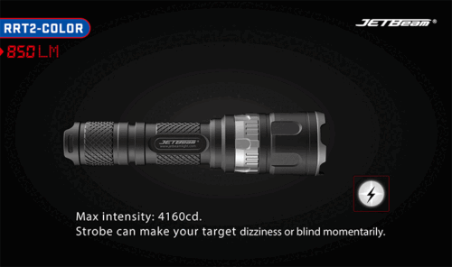 JETBeam RRT2-COLOR 1x 18650 / 2x CR123 850 Lumens CREE XP-L LED - Picture 5 of 14