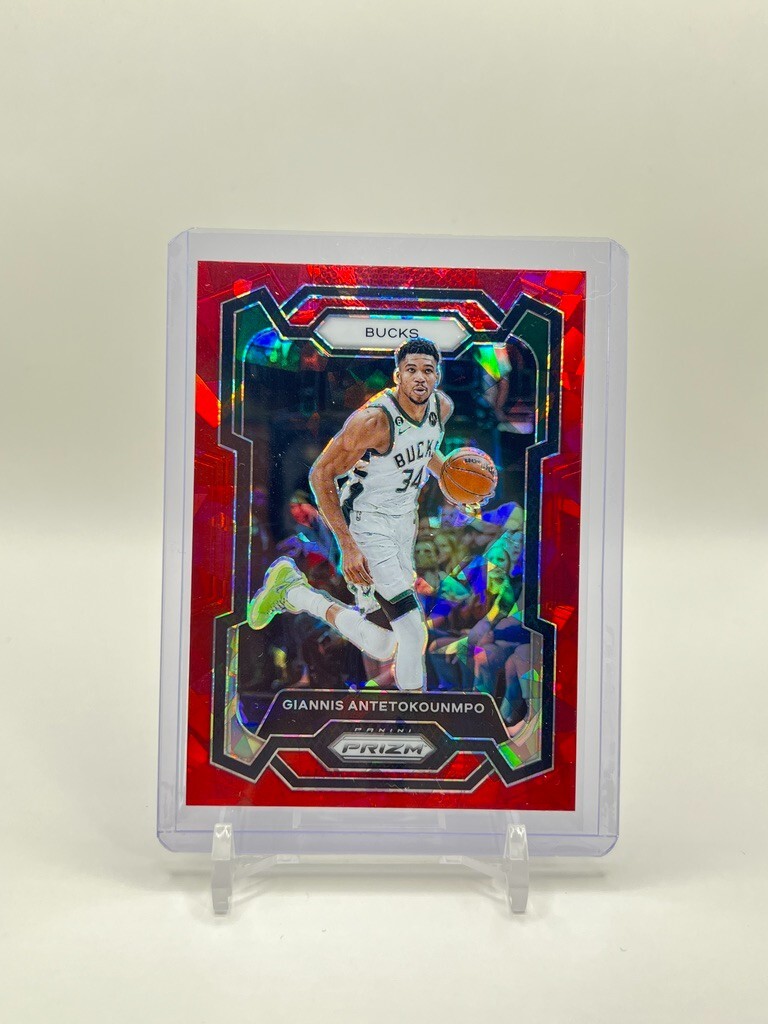 2023-24 Panini Prizm - Red Ice Prizm #103 Giannis Antetokounmpo
