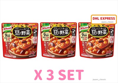 KNORR POTAGE WITH BEANS AND VEGETABLES RICH FLAVOR OF RIPE TOMATO 180g X 3 SET