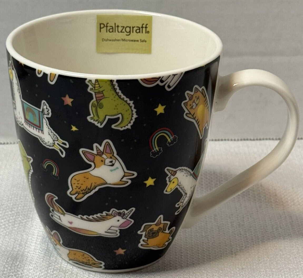 Pfaltzgraff Whimsical Unicorn Porcelain Tea Coffee Mug 18 oz NWT