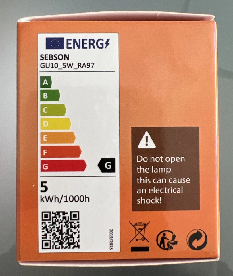 LED GU10 5W RA97 flimmerfrei 230V 420lm LED Leuchtmittel SEBSON warmweiß - Bild 2 von 4