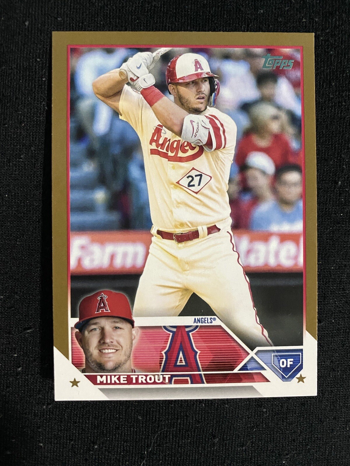 Mike Trout Gold 962/2023 Topps Series One #27