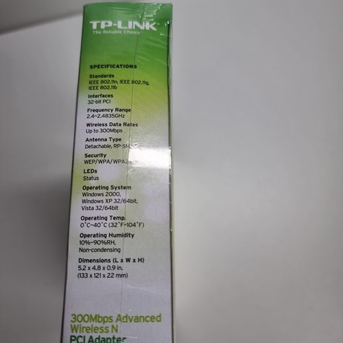 TP-Link N300Mbps Advanced Wireless N PCI Adapter TL-WN951N - New Sealed - Afbeelding 6 van 6