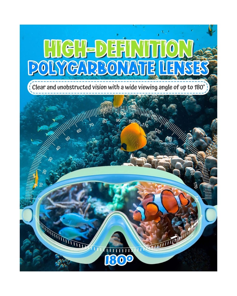 Rantizon Kids Swim Goggles 2 Pack - Wide View Anti Fog & UV Protection For Ages 3-15 - View #9