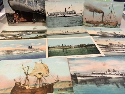 Vintage Steamship Steamliner Passenger Ships Postcard Lot