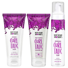 Curl Talk Frizz Control Sculpting Gel, Defining Cream, and Refreshing Curl Foam