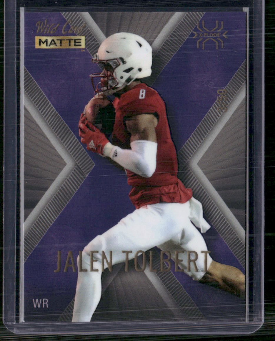 2022 Wild Card Matte #MXP-23 Jalen Tolbert X-Plode Silver/Purple X