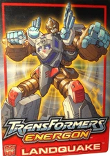 TRANSFORMERS Energon LANDQUAKE Trading Card 2004 complete tech spec land quake