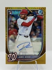 James Wood Rookie Auto Gold Mojo /50 RC Nationals MINT SSP 2025 Bowman Chrome