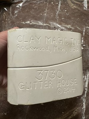 Clay Magic Inc 2014 Christmas Glitter House 3730 Slip Mold