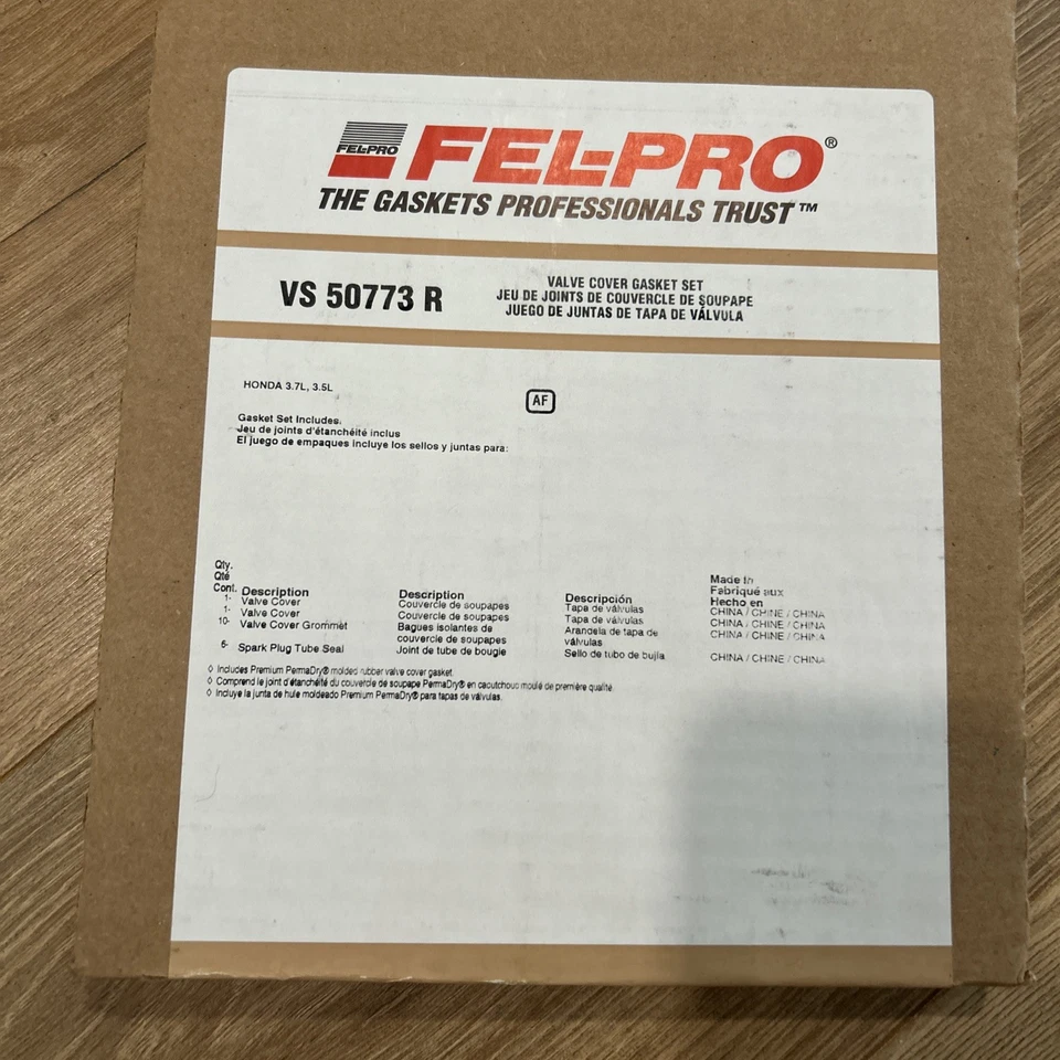 Juego de juntas de cubierta de válvula VS50773R Felpro nuevo para Honda Accord Odyssey Acura TL RL Foto 2 de 4