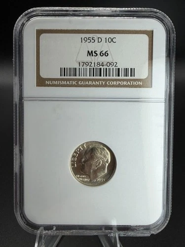 1955-D Roosevelt Silver Dime 10c NGC MS 66