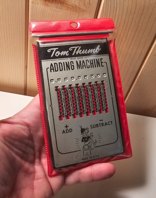 #ad Vintage Tom Thumb Adding Machine Mechanical Calculator Complete Made in USA $24.99