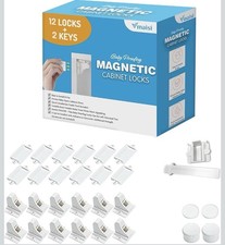 Vmaisi Baby Proofing Magnetic Cabinet Locks, 12 Locks 2 Keys