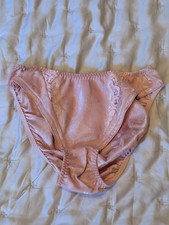 VTG Victoria's Secret 80s-90s Gold Label Shiny Silky Bikini Panty Size Small