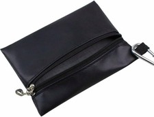 Black Mini Golf Tee Pouch Bag, Durable Golf Ball Tee Storage Bag Leather Golf Te