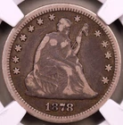 1878-CC Seated Liberty Quarter NGC F12 ***RARE ORIGINAL CARSON CITY COIN***