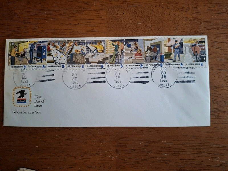 U.S. FDC SC# 1498A  1973 "POSTAL PEOPLE"  Lexington MA 02173