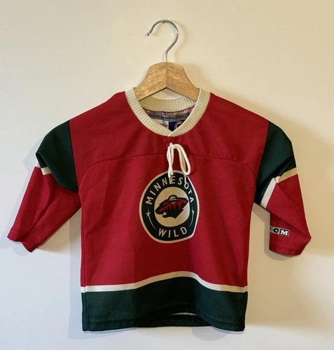 TODDLER One Size CCM Minnesota Wild NHL Official Lace-up Alternate Hockey Jersey