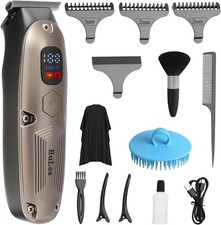 Multifunctional Hair Clipper with LED Screen, Cordless Rechargeable Beard Trimme