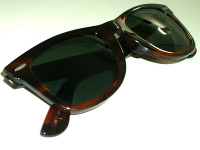 1980's VINTAGE B&L RAY-BAN L2052 ORAS G15 TORTOISE WAYFARERS 5022 SUNGLASSES