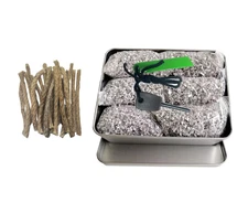 Fire Starter Kit  Magnesium Shavings Ferro Rod  20 Waxed Ropes Camping Hiking