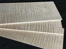 Thin Cut Curly Maple .25  x5.25  x14  Laser, Scroll Hardwood Set 003