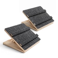 2 Pack Adjustable Wooden Dog Ramp for Stairs, Small Senior Dogs